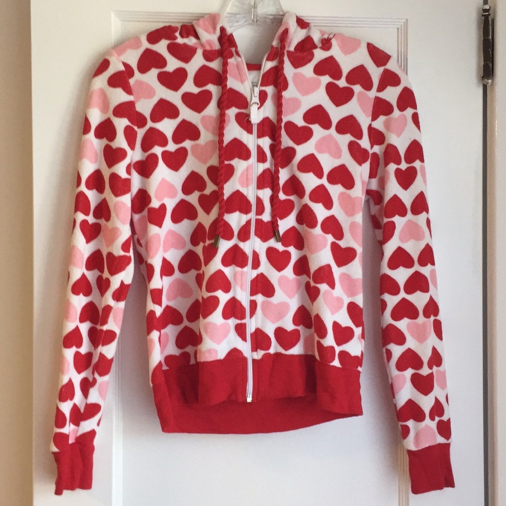 Terry Cloth Heart Hoodie - LOWEST PRICE